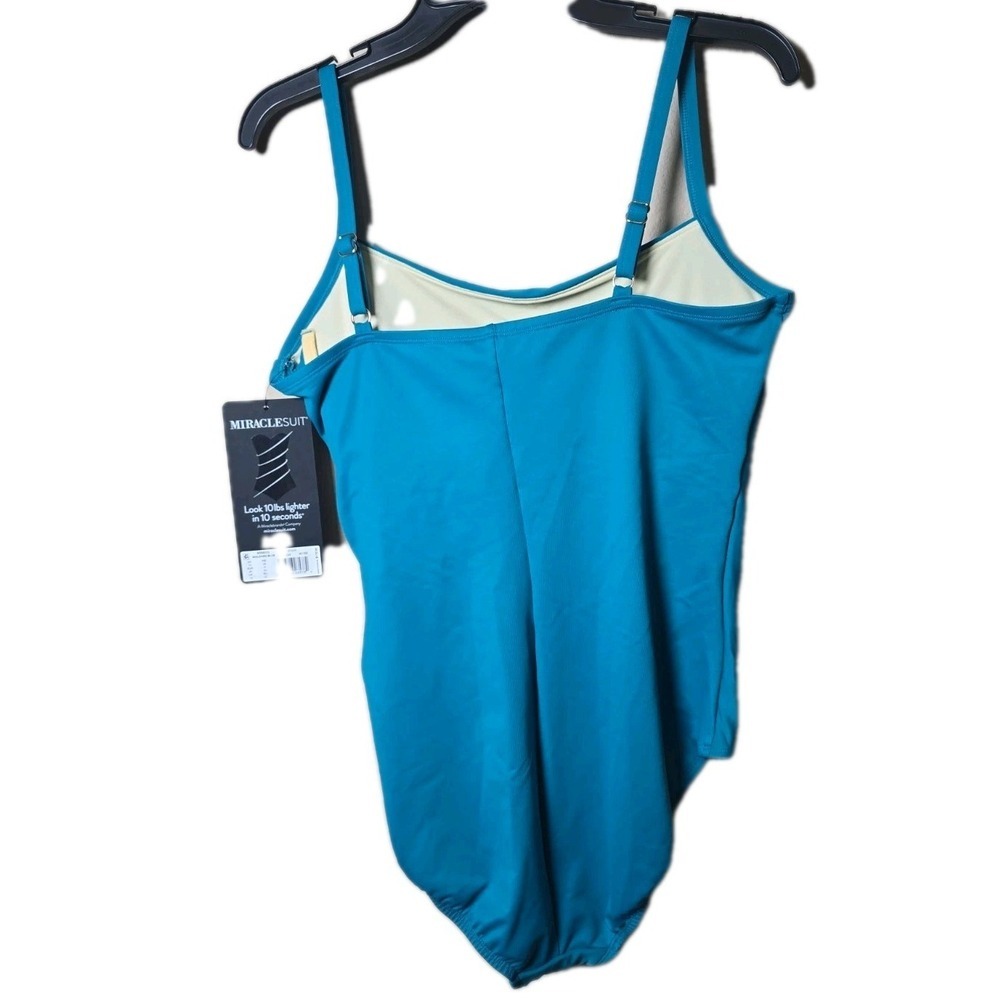 Miraclesuit NWT Maldives Blue Underwire Women's One Piece Swimsuit Size 16 t15 - Picture 4 of 8